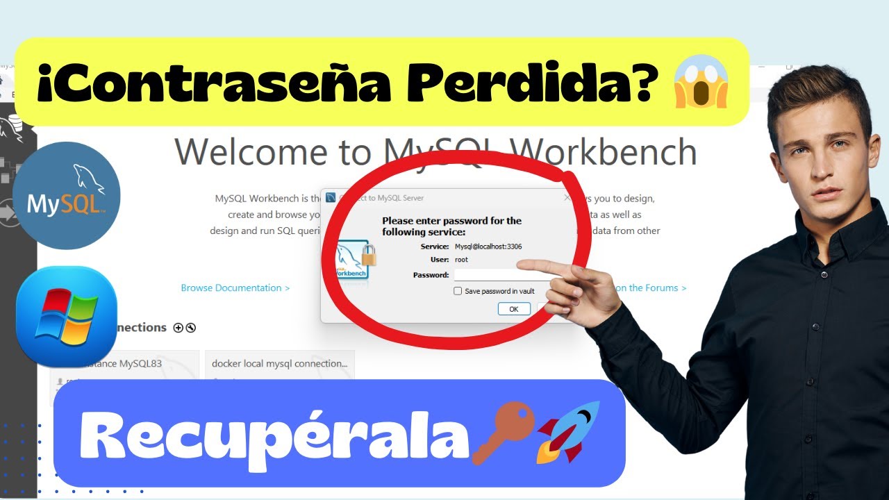 RESTABLECER contrase&ntilde;a root en MySQL en Windows🔐MySQL Workbench | Paso a paso 2024