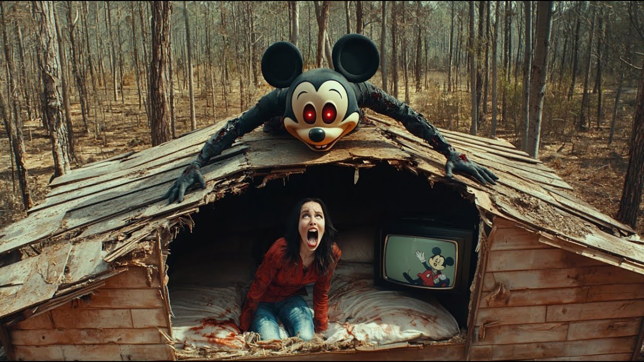 Mulher assiste CREEPYPASTA do MICKEY e atrai a CRIATURA at&eacute; sua casa no meio de uma floresta deserta