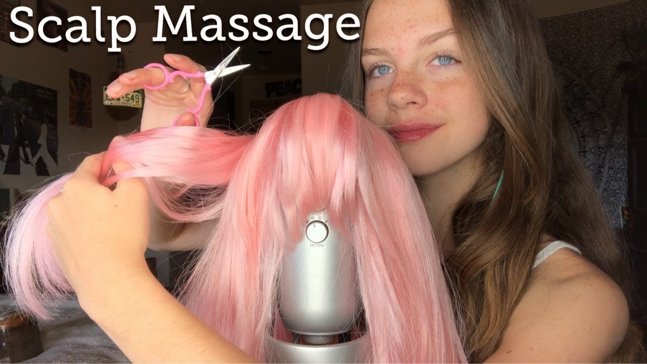 ASMR Scalp Massage (Lotion, Hair Cut, Brushing)