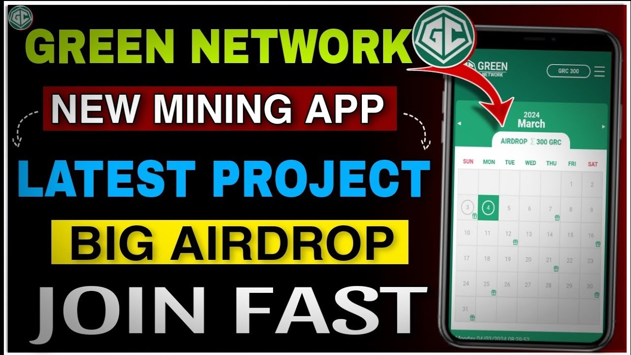 Green Network Mining App|GRC New Mining coin|New Free Mining app|Crypto Airdrop