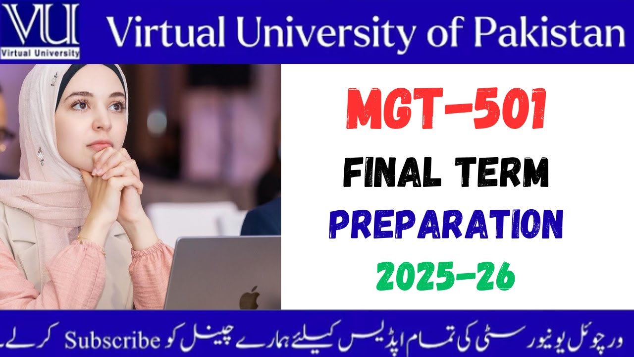 MGT 501 Final term Current Paper with Solution 2025#mgt501#vu
