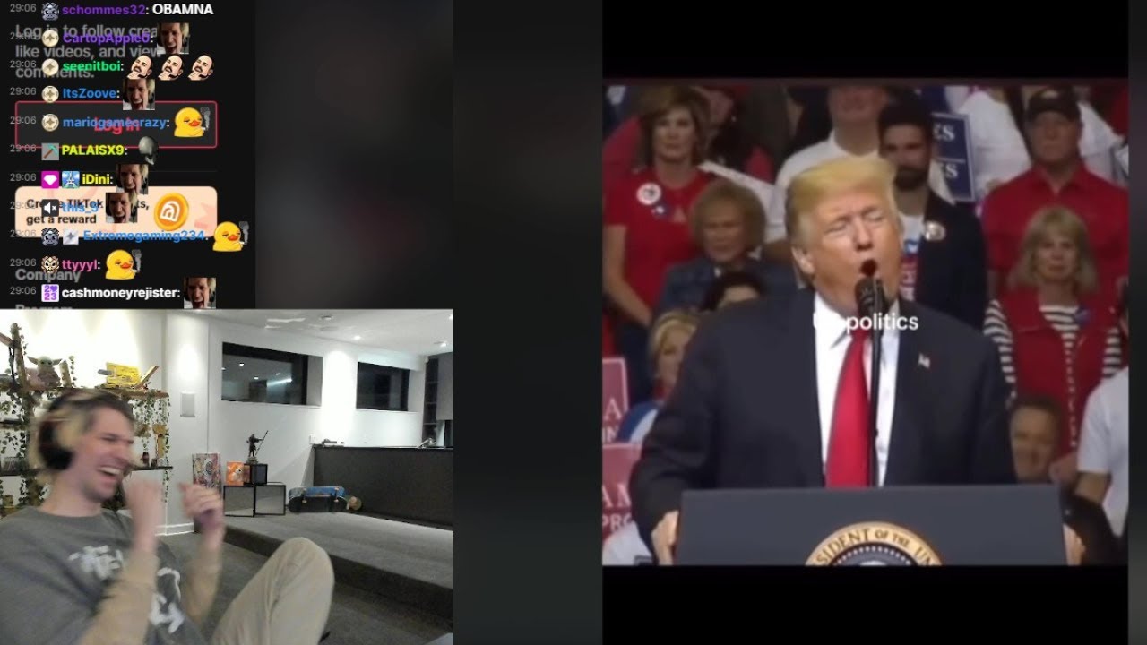 xQc Dies Laughing at US Politics TikTok Core