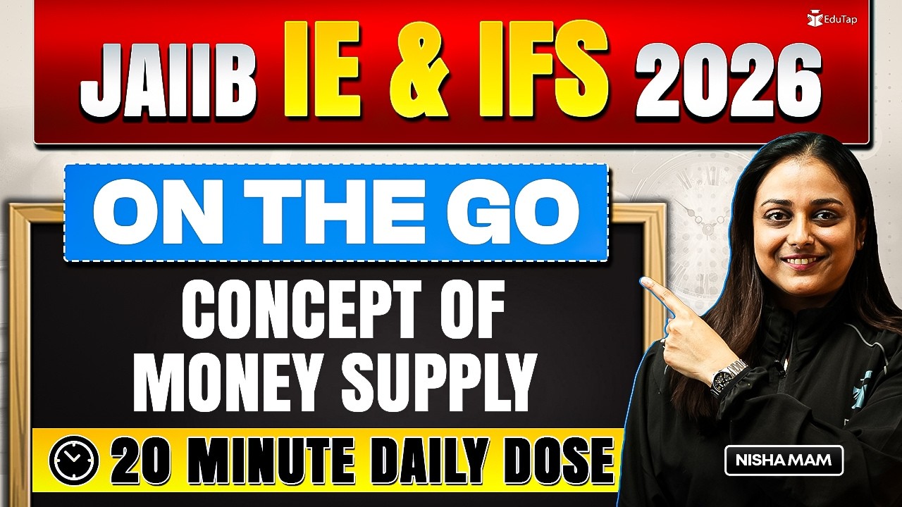 JAIIB IE & IFS Online Free Classes 2026 | Concept of money supply Concept & Ques | JAIIB May 2026