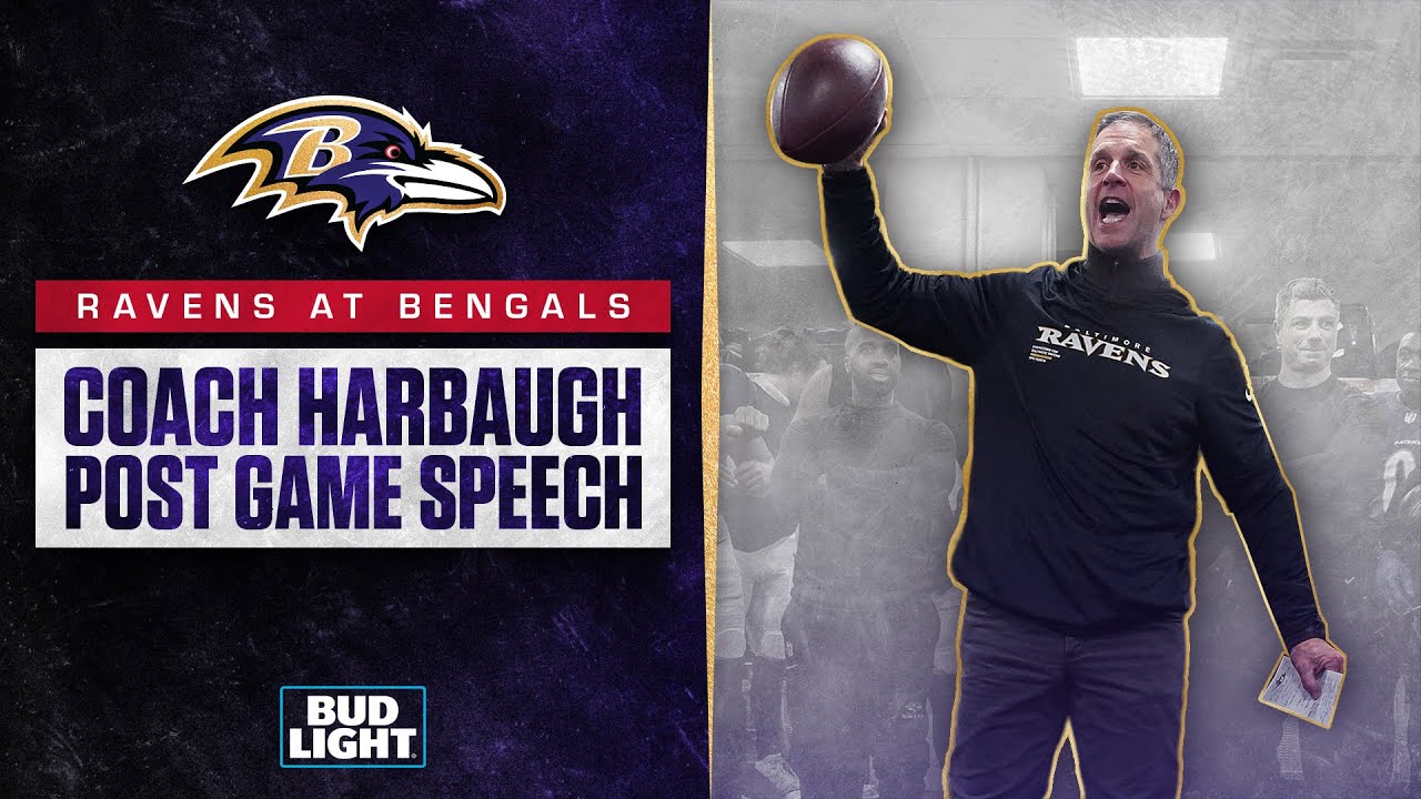 John Harbaugh's Locker Room Speech After Shutout Win vs. Bengals | Baltimore Ravens