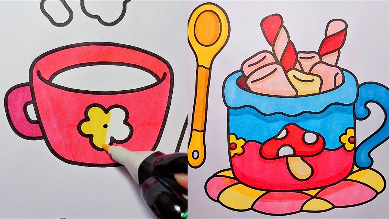 Satisfying ASMR🎨Coloring with Art Markers✨Crunchy and Fast