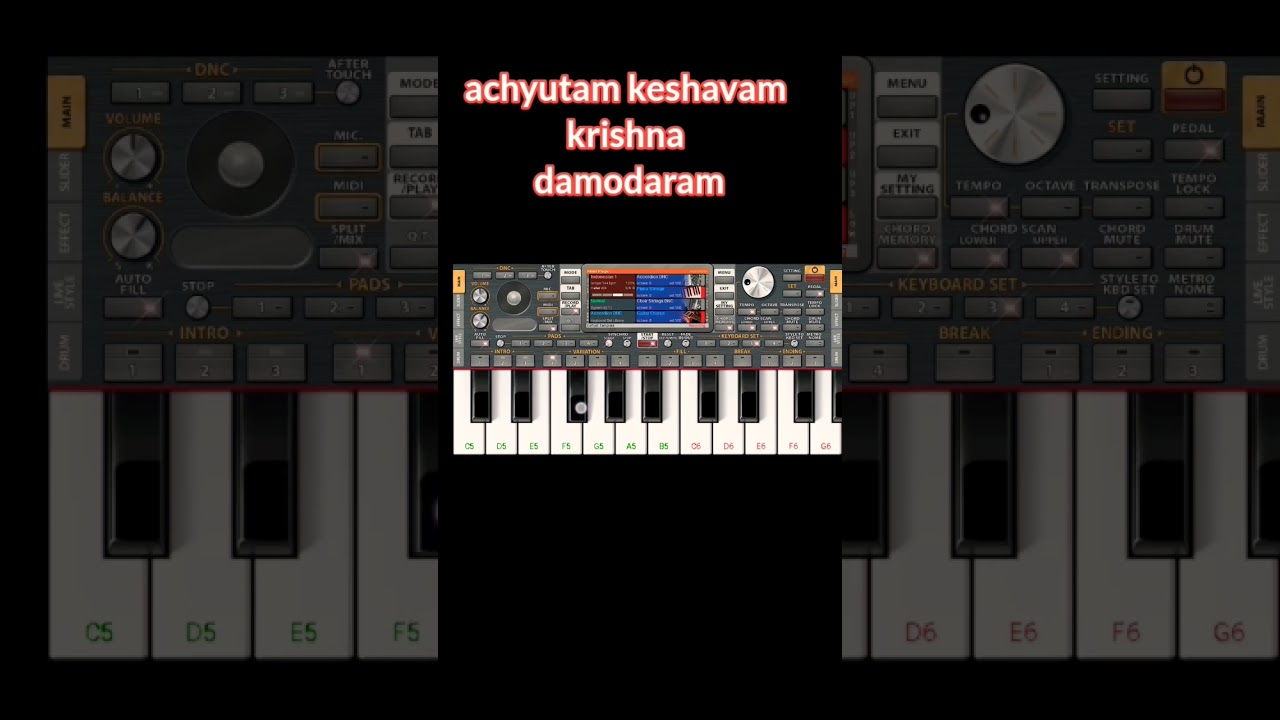achyutam keshavam krishna damodaram org 2023 piano tutorial shorts video