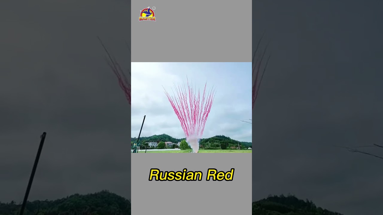 Russian Red Cakes Daytime Smoke#fireworks #fireworkstesting #fyp#celebration