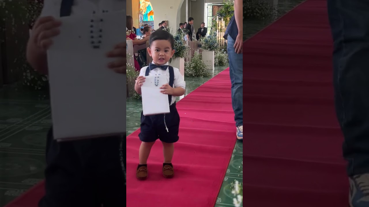 2 year old Toddler as wedding bible bearer