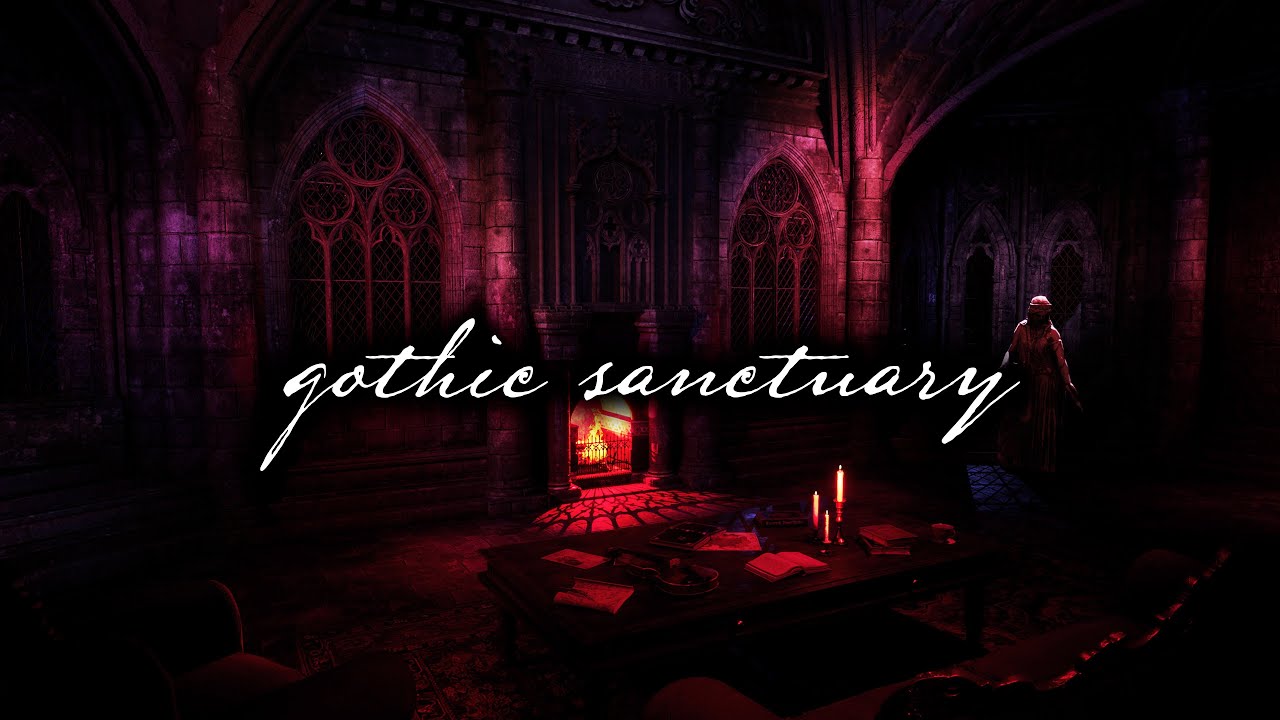 Dark Academia Piano and Cello | Gothic Sanctuary | Reading in the Shadows and Rain