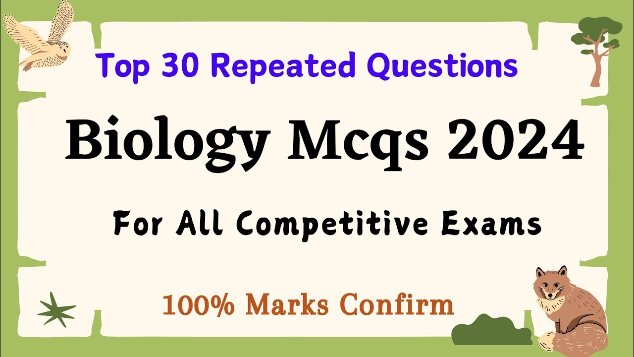 Biology Mcqs 2024 | Biology Mcqs For All Competitive Exams | BSc Nursing