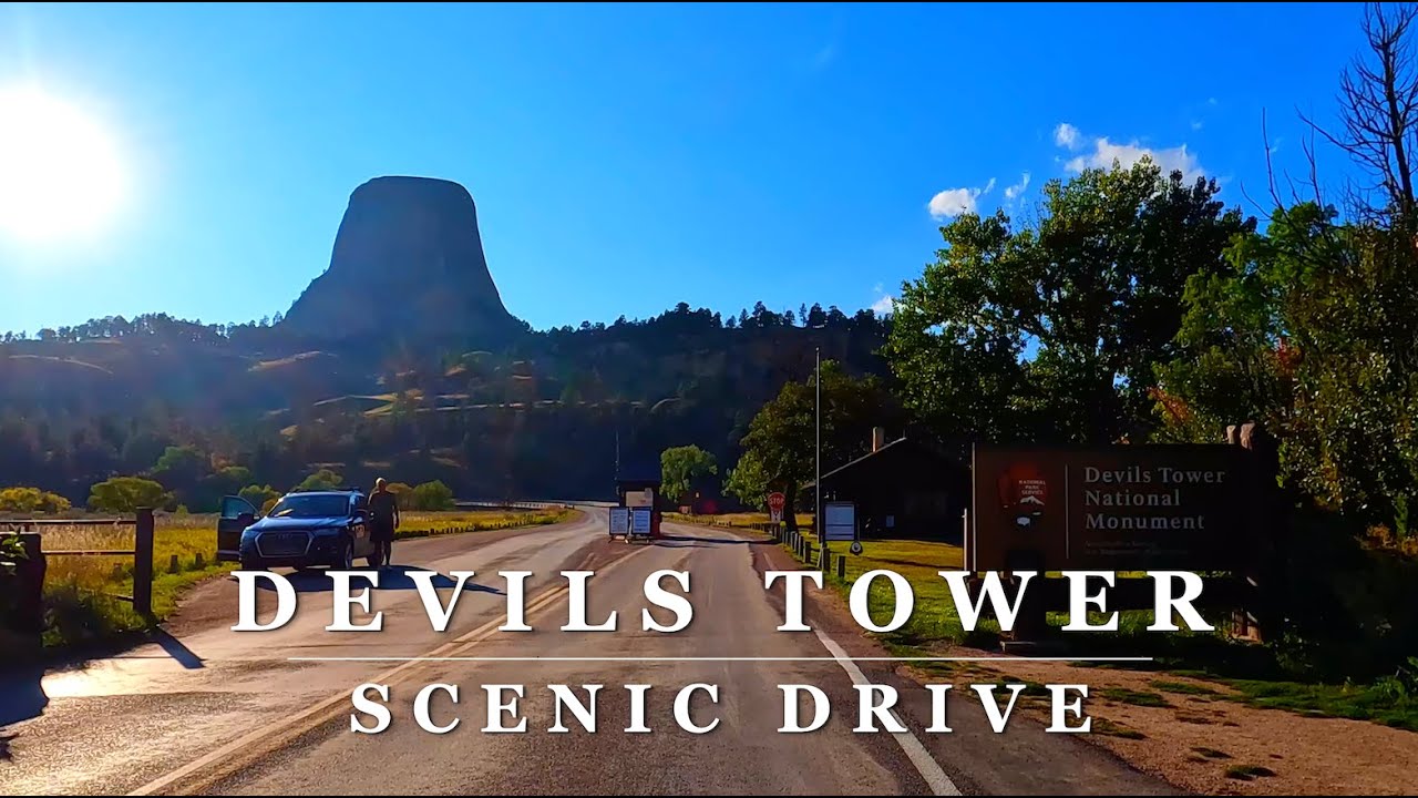Devils Tower Scenic Drive - Sundance, Wyoming - Relaxing 4K Scenic Driving Tour