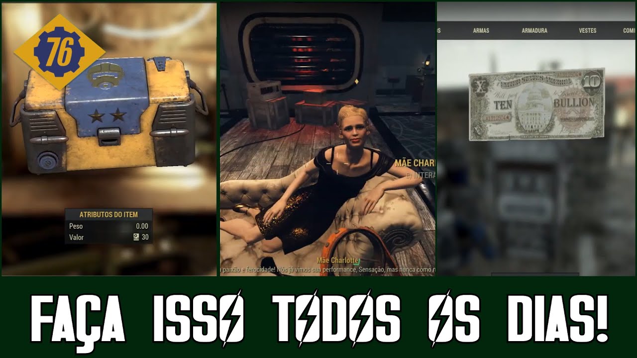 10 Coisas que voc&ecirc; DEVE fazer TODOS OS DIAS em Fallout 76