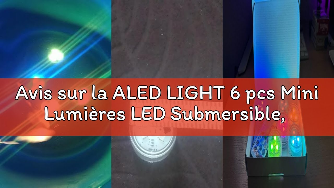 Avis sur la ALED LIGHT 6 pcs Mini Lumières LED Submersible, Lampe sous-Marines Étanche RGB Multicolo