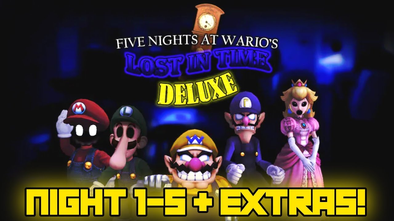 Five Nights At Wario's: Lost In Time DELUXE Gameplay | Night 1-5 + Extras!