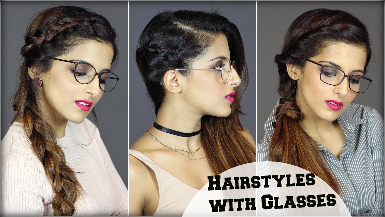 1 MIN EASY Everyday Hairstyles For People With Glasses For School, College, Work/Quick Hair Tutorial