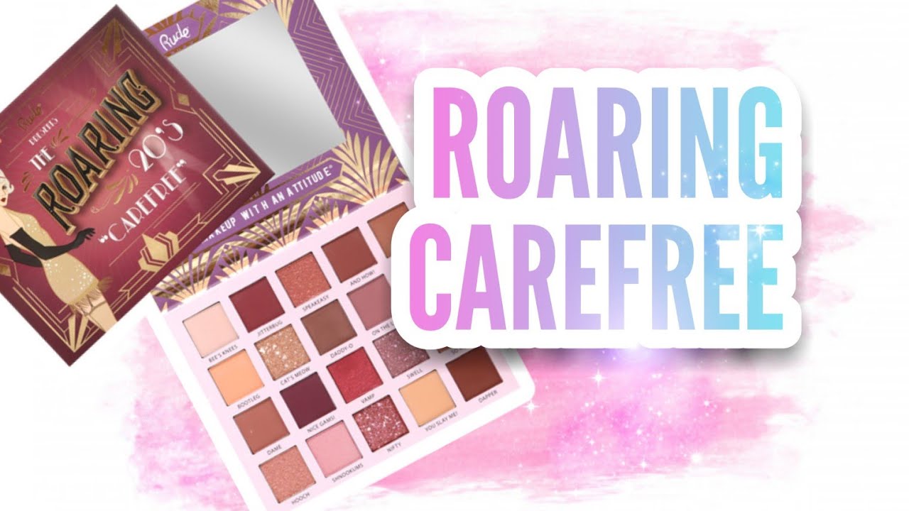 PALETA DE SOMBRAS ROARING CAREFREE / RUDE COSMETICS / SWATCHES / 7 SOMBRAS BRILLANTE Y 13 MATE
