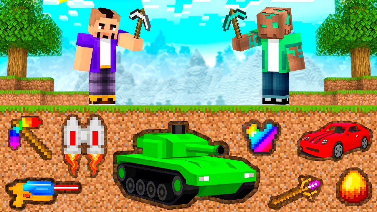 Encontré los ITEMS Más OP de Minecraft Bajo TIERRA!