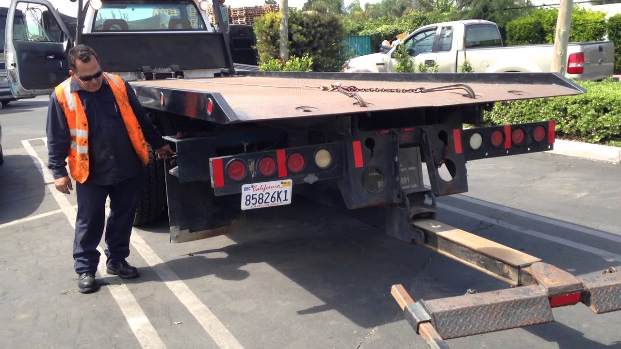 GMC 1994 FlatBed Tow Truck Grua de cama plataforma segundo carro