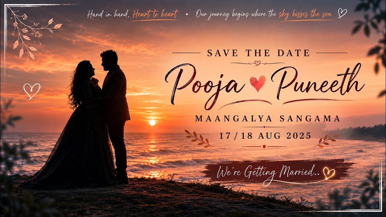 Pooja ❤️ Puneeth | A Filmy Love Story | Kerala Pre-Wedding Film | Indrajith Productions