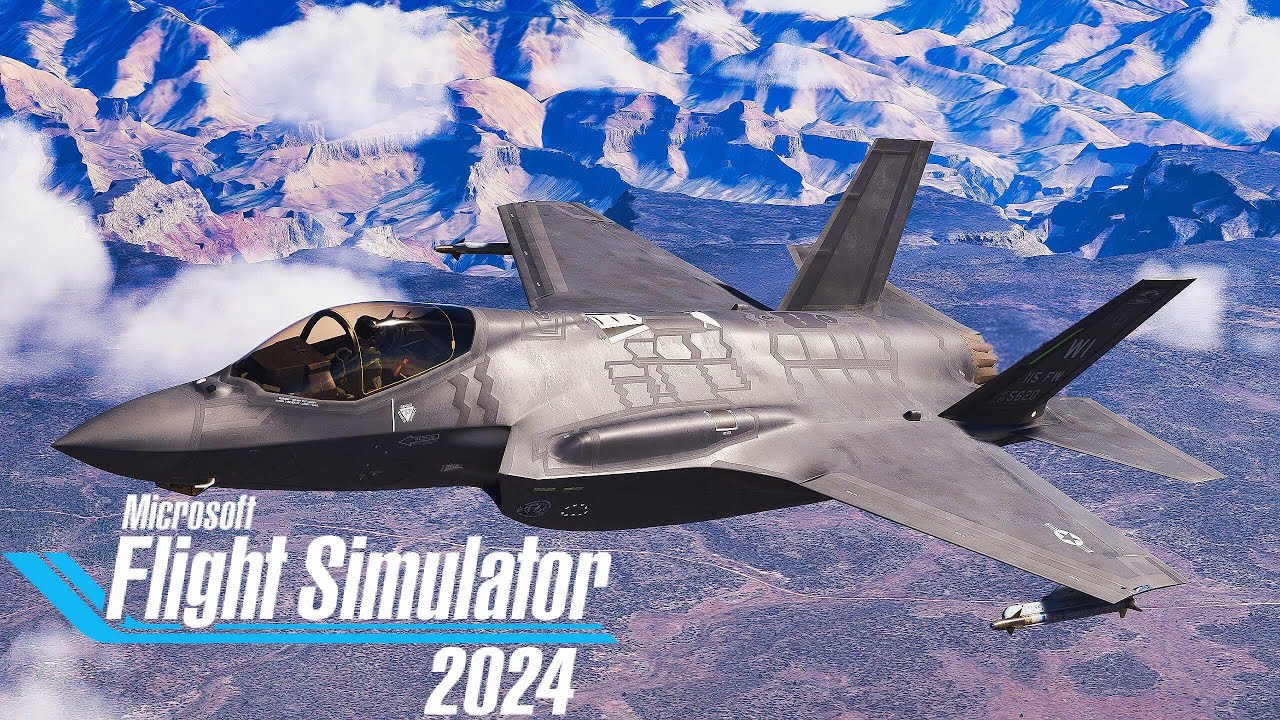 Красивый полёт над Гранд-Каньоном на F-35 Lightning II | MSFS 2024