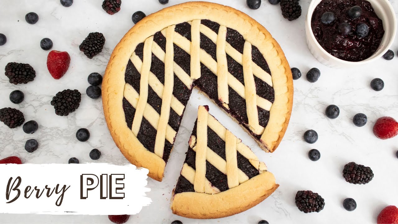 How to make Italian Jam Pie | + Homemade Berry Jam in 15 Minutes without sugar | Crostata Recipe