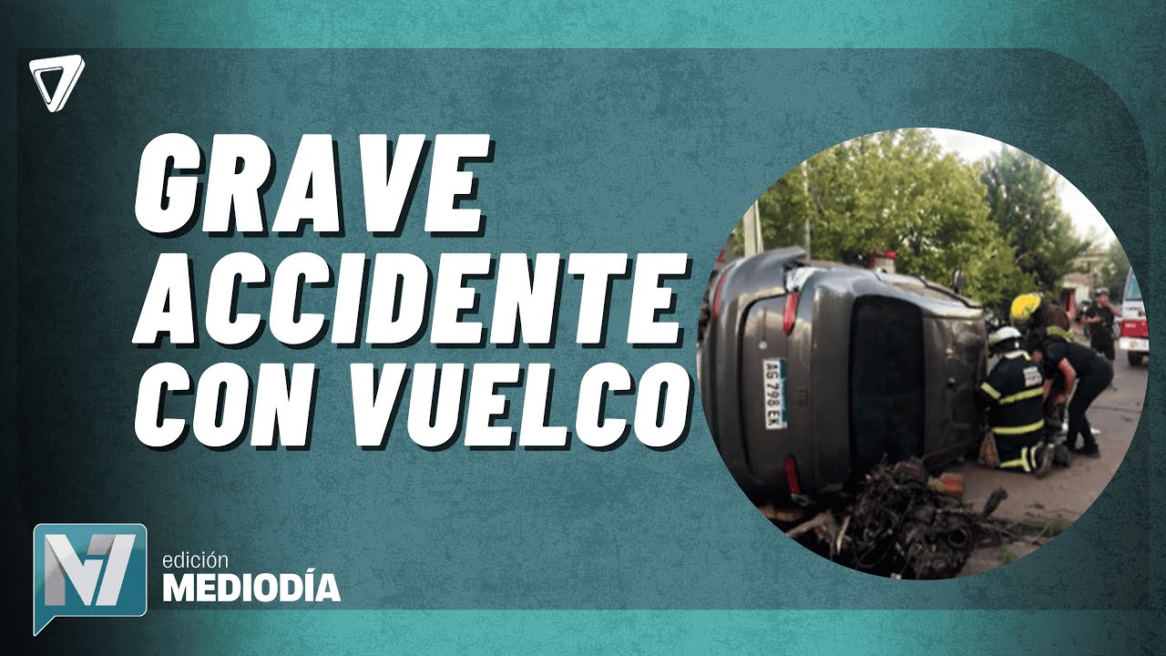 GRAVE accidente en Maipú: un auto VOLCÓ tras seguir de largo en una CURVA