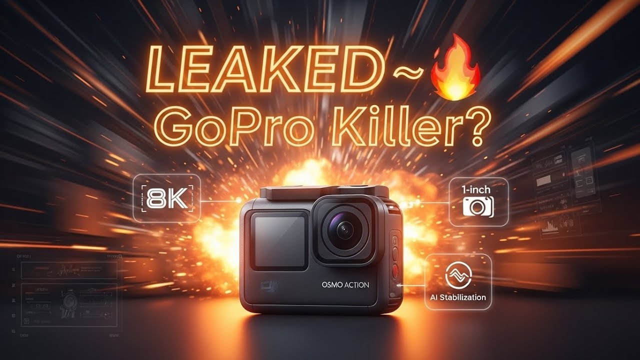 BREAKING: DJI Osmo Action 6 Leak — 1‑inch Sensor + 8K Video + Smartwatch Control!