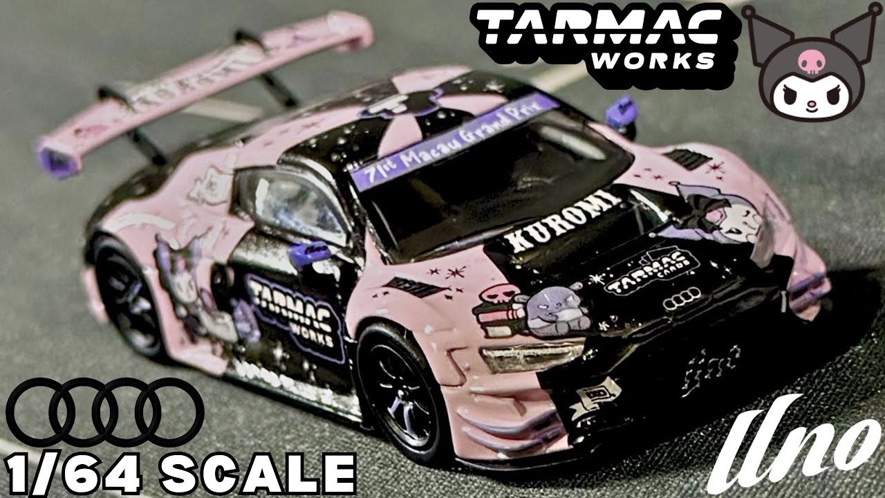 Unboxing 2024 Tarmac Works x Kuromi Audi R8 LMS GT3 EVO II | UNO Racing | Macau GP 2024 | Review