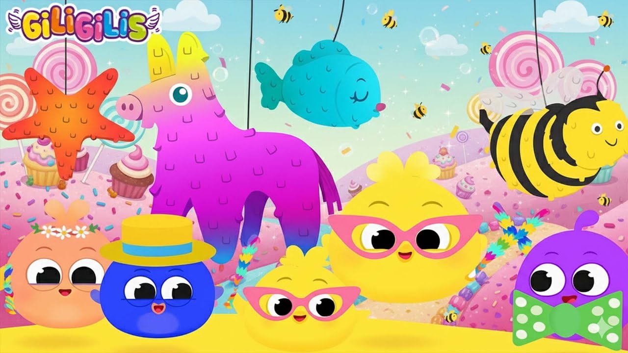 Piñata Party 🎊 Fun Kids Songs & Learning with Giligilis | Sing, Dance & Explore More!