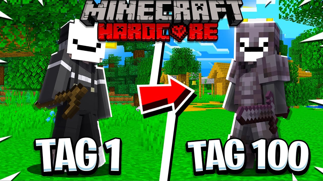 Ich ÜBERLEBE 100 TAGE in MINECRAFT HARDCORE