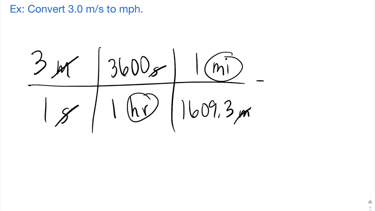 How to convert m/s to mph