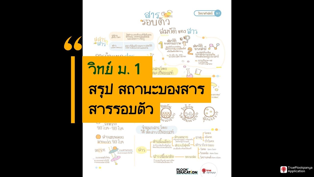 สรุปวิทย์ ม.1 สถานะของสาร สารรอบตัว #วิทยาศาสตร์