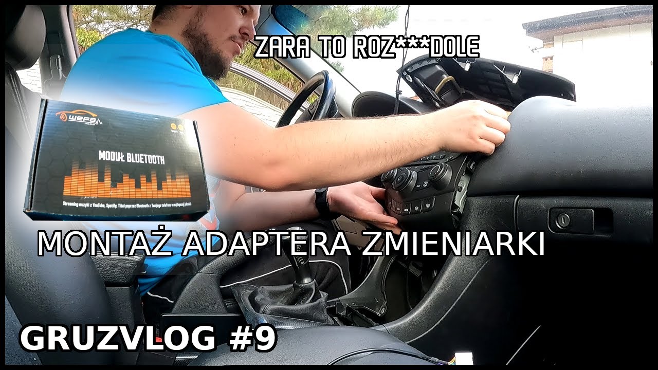 [CL9] Montaż adaptera zmieniarki bluetooth WEFA WF602 do Accorda - GruzVlog #9