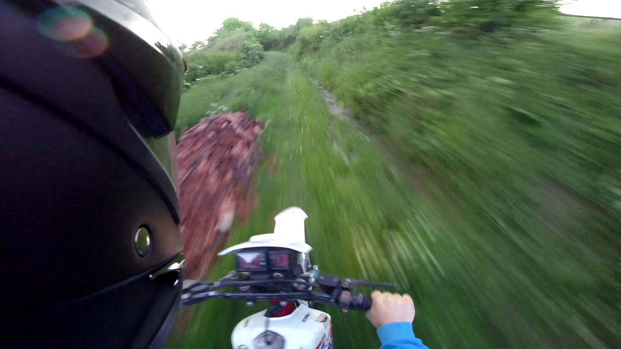 And again Honda xl 600 rm Field of meadow forest
