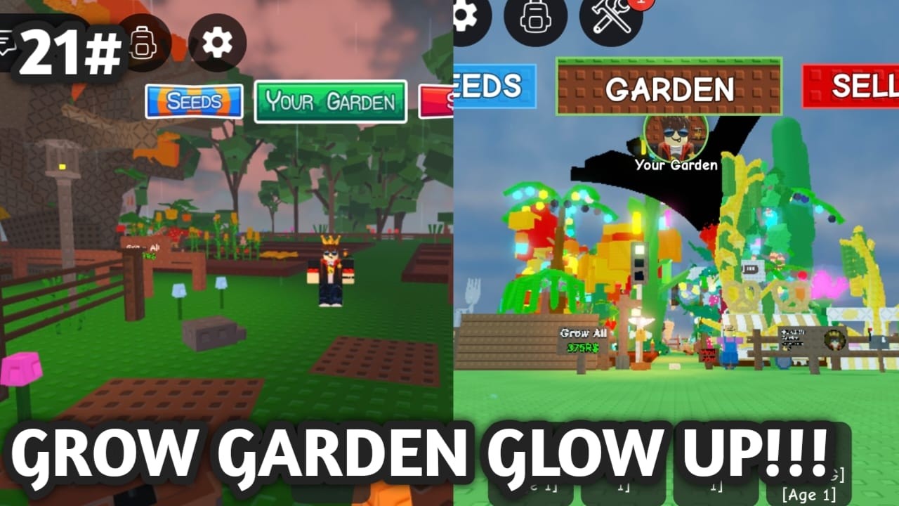 AKU MEMAINKAN GROW A GARDEN VERSI GLOW UP NYA (Roblox Part 21)