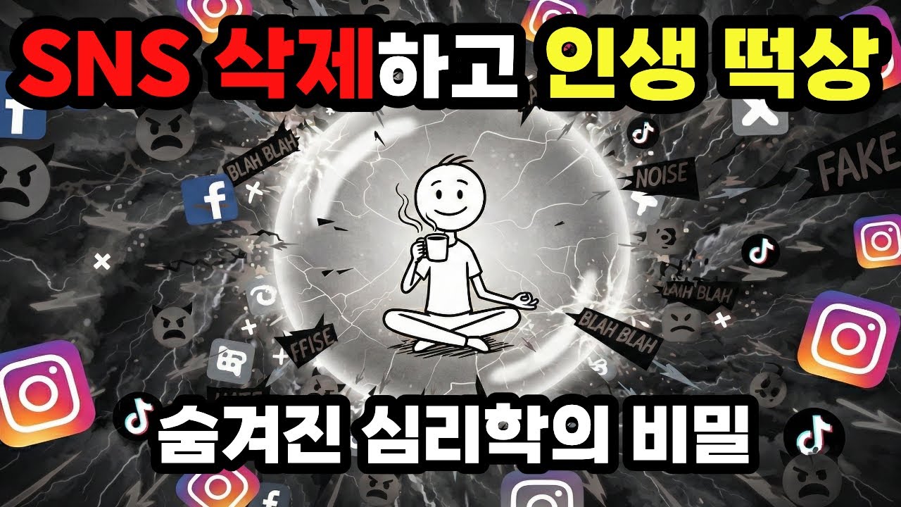 SNS삭제하고 인생떡상하는 사람들의  소름돋는 심리학적 비밀