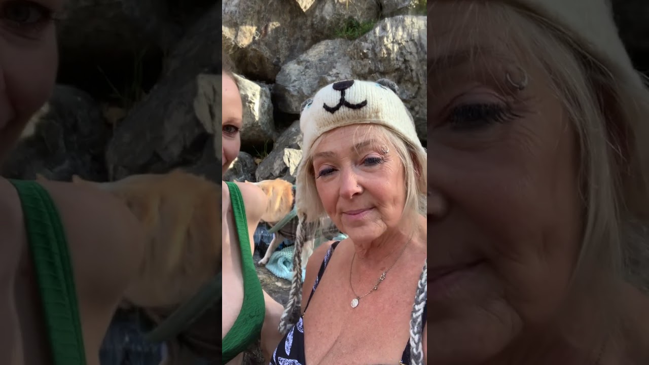 tasha &  brenda  in the mountains, enjoying the natural Hot Springs