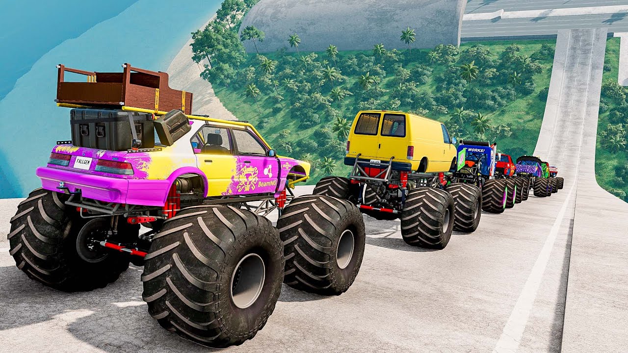 Epic High Speed Monster Jumps #179 | Monster Trucks & Cars - Beamng Drive