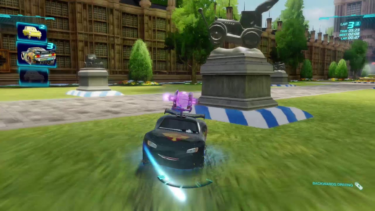 Cars 2 The Video Game - Carbon Fiber Lightning McQueen Doing a Survival Mission