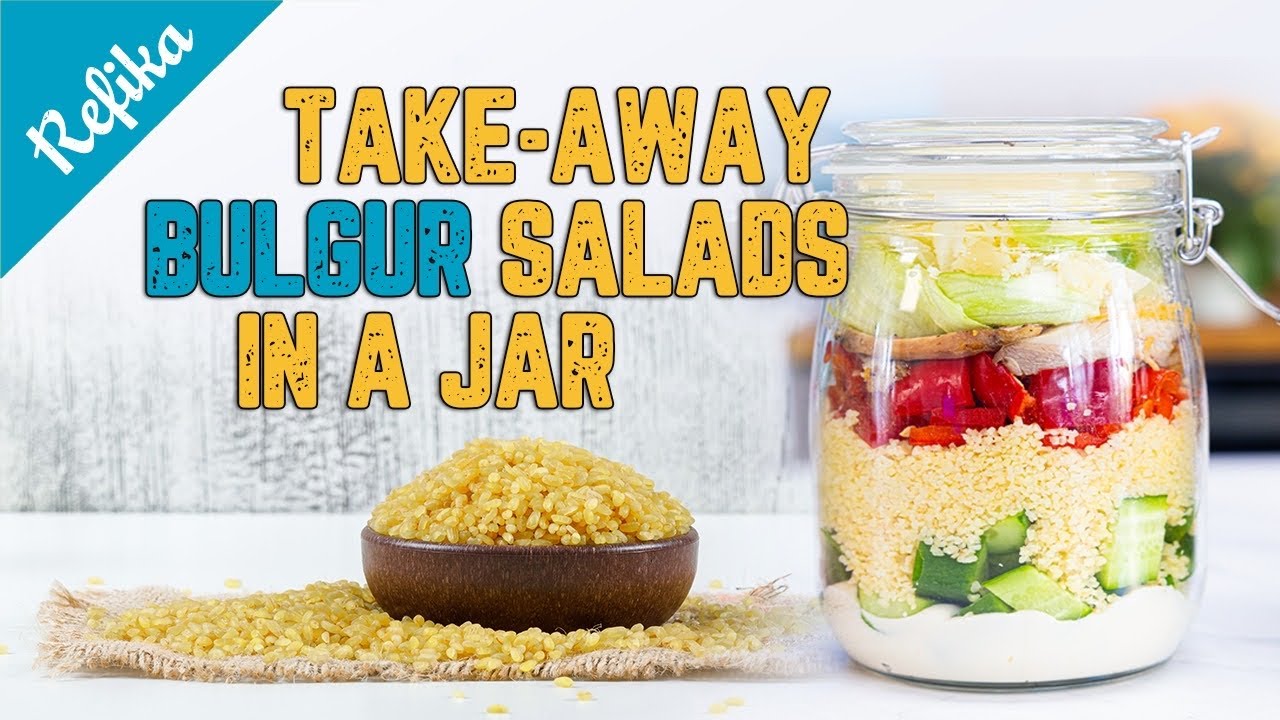 Layered Jar Salads with Bulgur Wheat 🫙 Easy and Healthy Meal Prep Technique | 4 DIFFERENT RECIPES