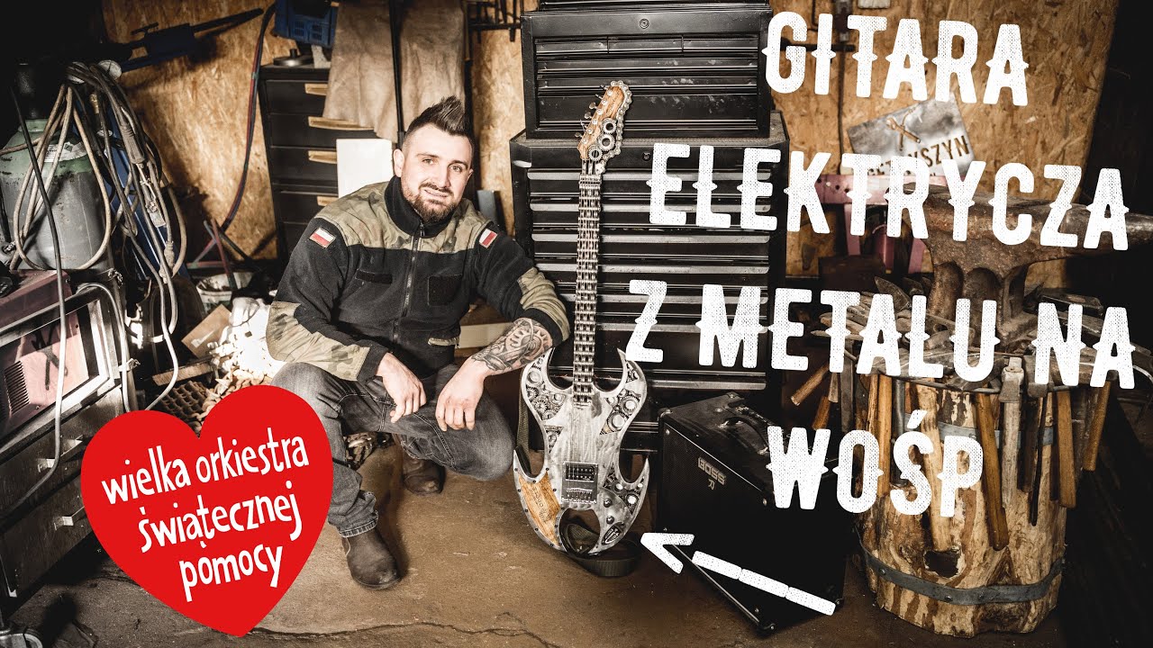 GRAJĄCA GITARA ELEKTRYCZNA Z METALU