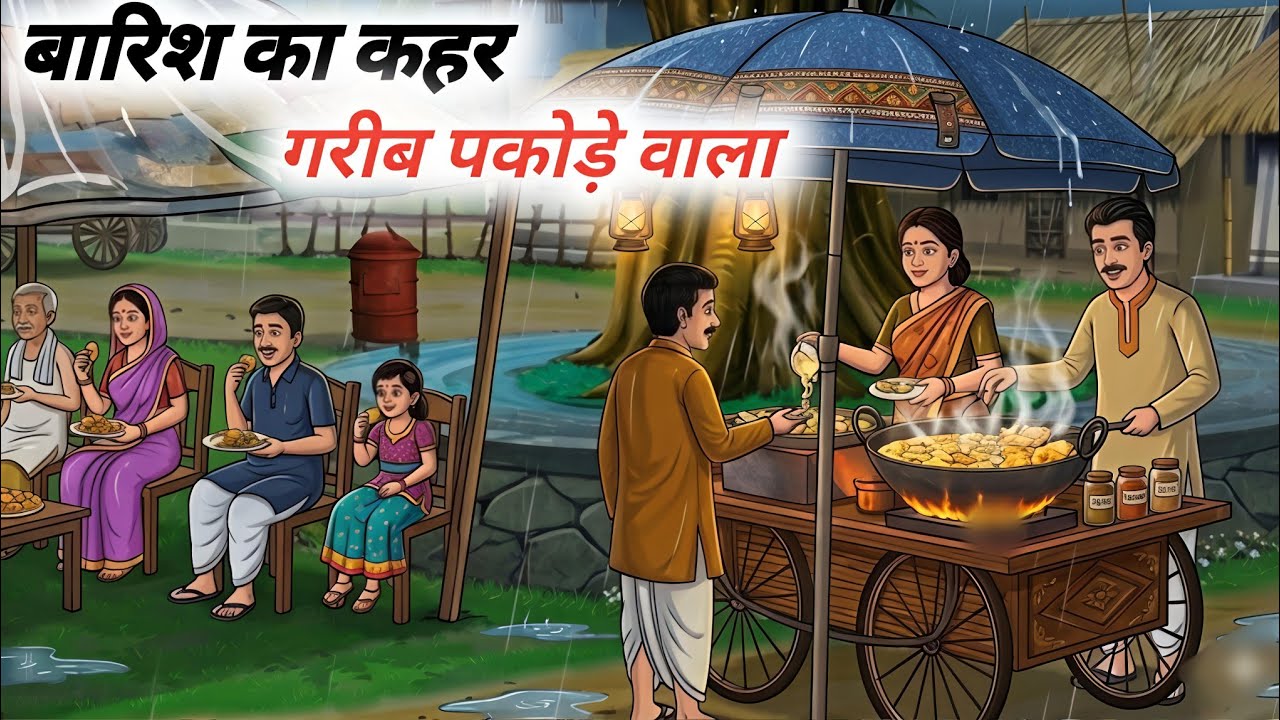 बारिश का कहर गरीब पकोड़े वाला | हिंदी कहानी | Barish ka kahar | pakode Wala | Hindi Moral Stories