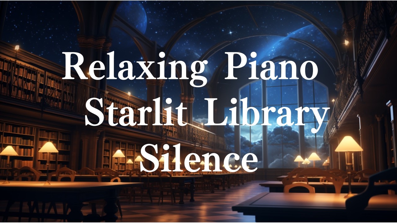 【PianoBGM】Relaxing Piano  Starlit Library Silence　#pianobgm #relaxingsounds #nightbgm