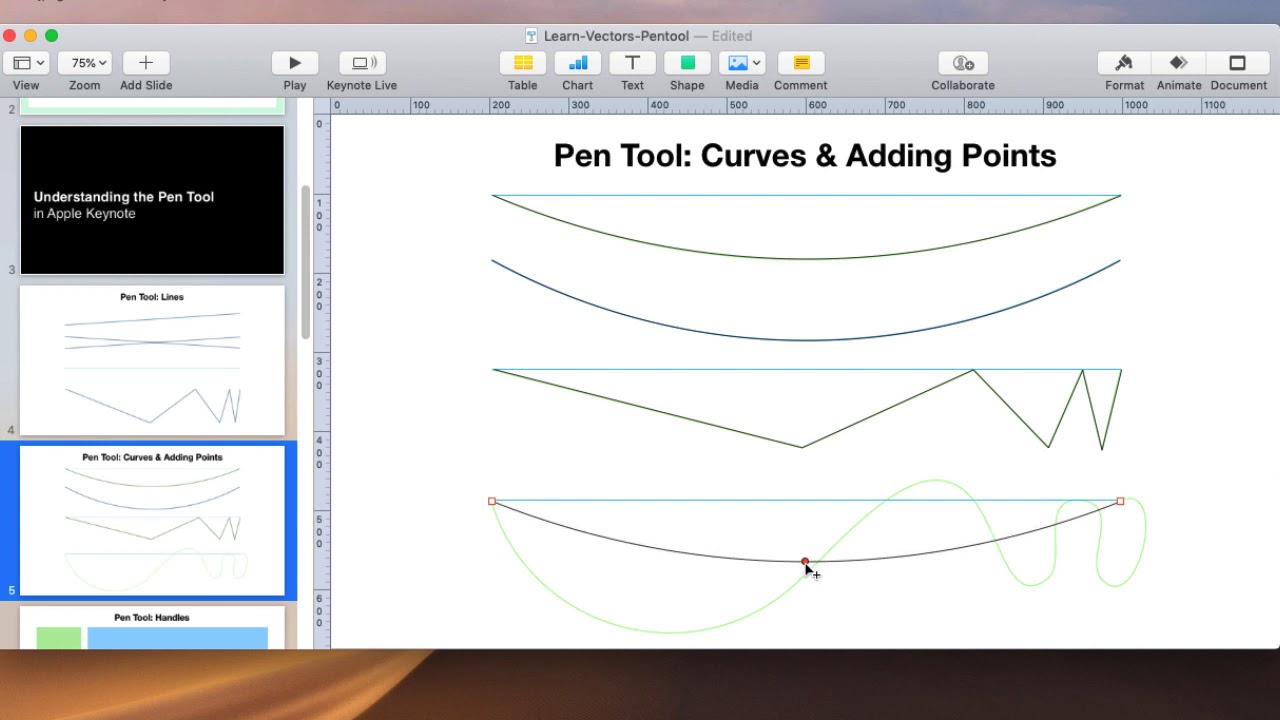 Learn the Pen Tool in Keynote, p2: Lines & Shapes