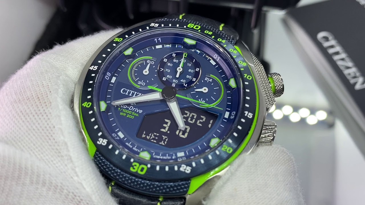 Citizen Men's Promaster SST World Time Chrono Analog Digital Watch JW013808L