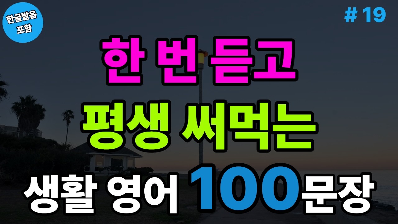 평생 써먹는 생활영어 100문장 | 시니어영어 | 쉬운영어 | 왕초보영어 | 기초영어 (with Vrew)