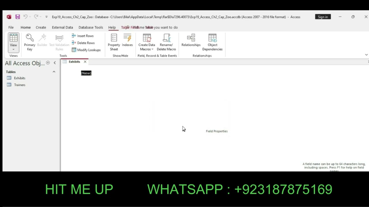 Exp19_Access_Ch2_Cap - Metropolitan Zoo 1 0 | Exp19 Access Chapter 02 Solution | pearson Solution