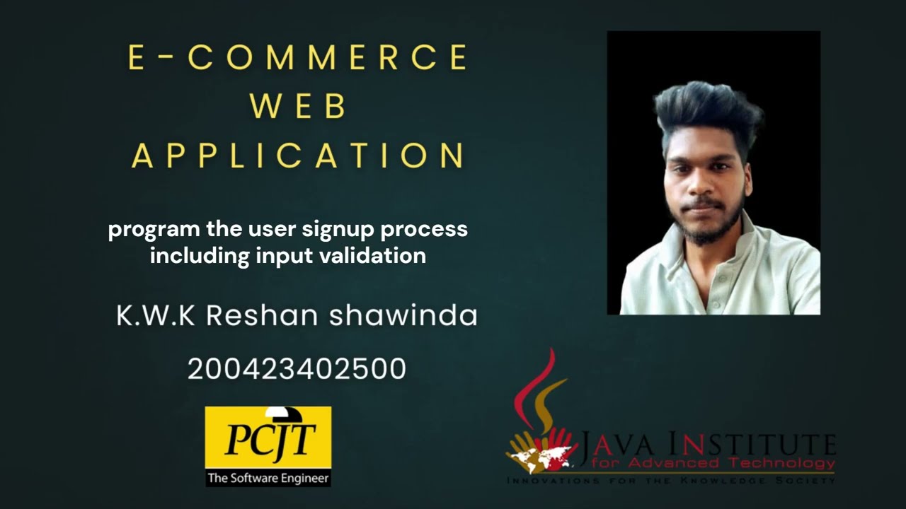 Program the user sign up process including input validations / task2