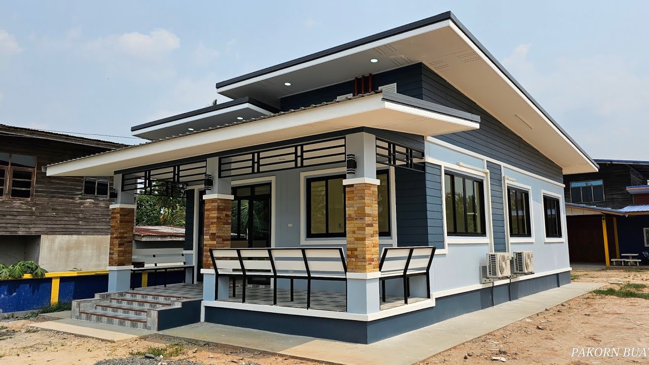 ลงตัวทุกอย่าง บ้านโมเดิร์นขนาดกลาง 2 ห้องนอน 1 ห้องน้ำ 1 ห้องครัว