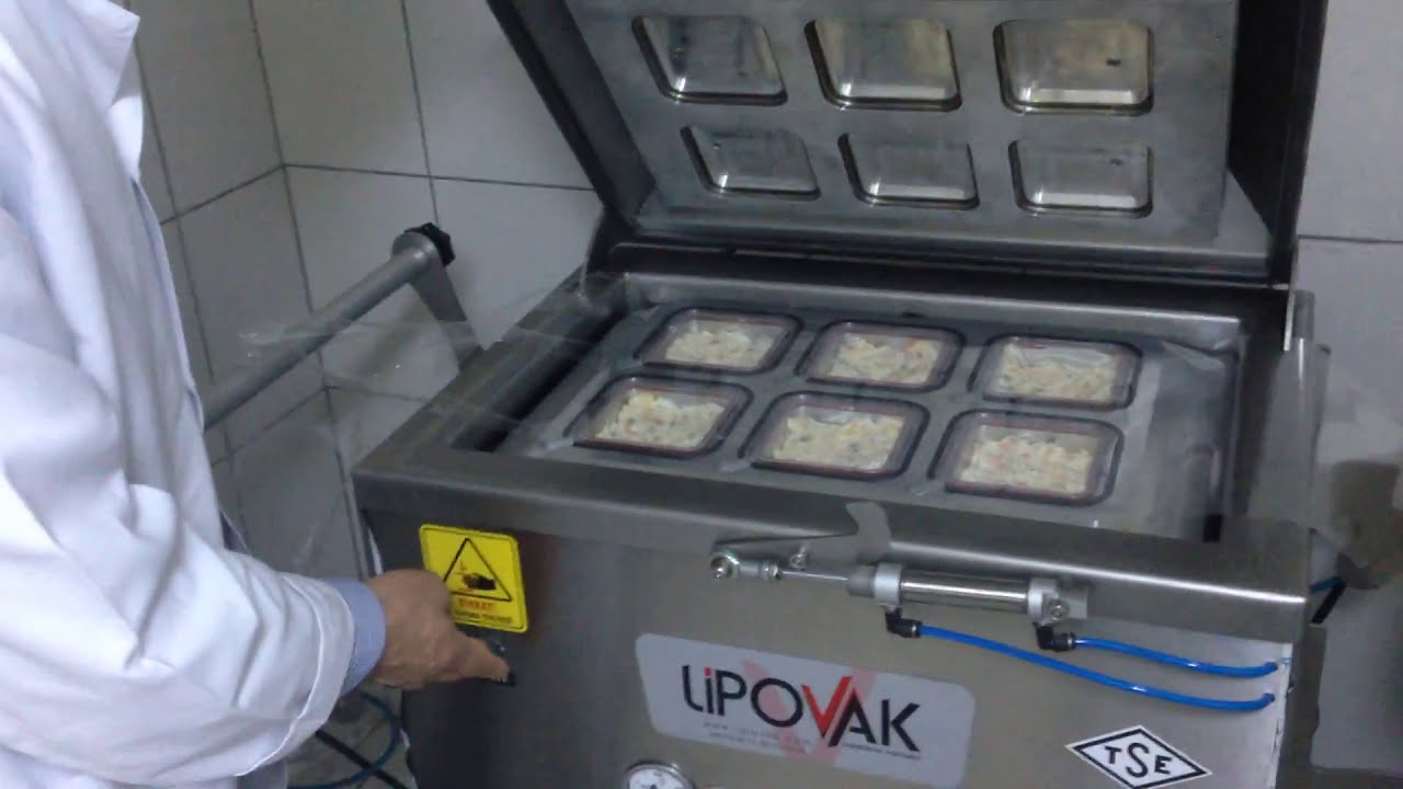 Meze paketleme MAP ambalaj makinası.  Lipovak